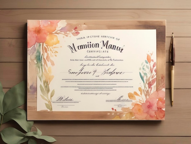 award certificaat mockup