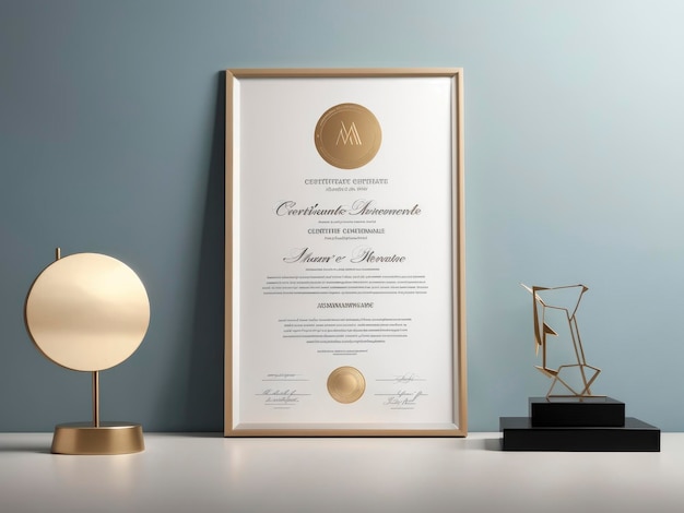 award certificaat mockup