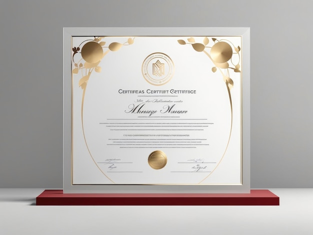 award certificaat mockup