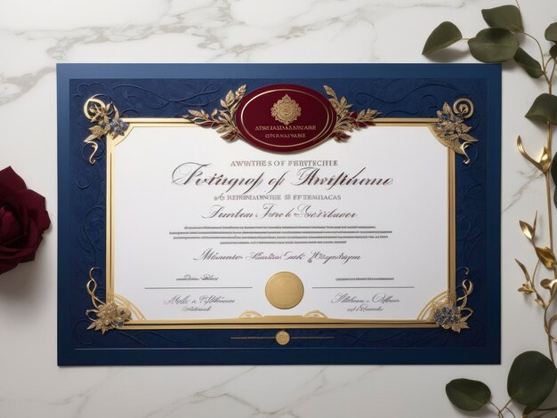 award certificate mockup