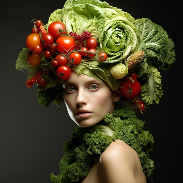 賞受賞した写真 美しい エレガントな 洗練された 息をく 野菜の顔