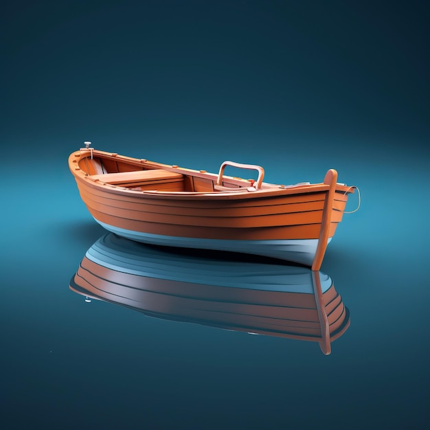 Awardwinning Advertising Photography Of A Boat On Solid Color B