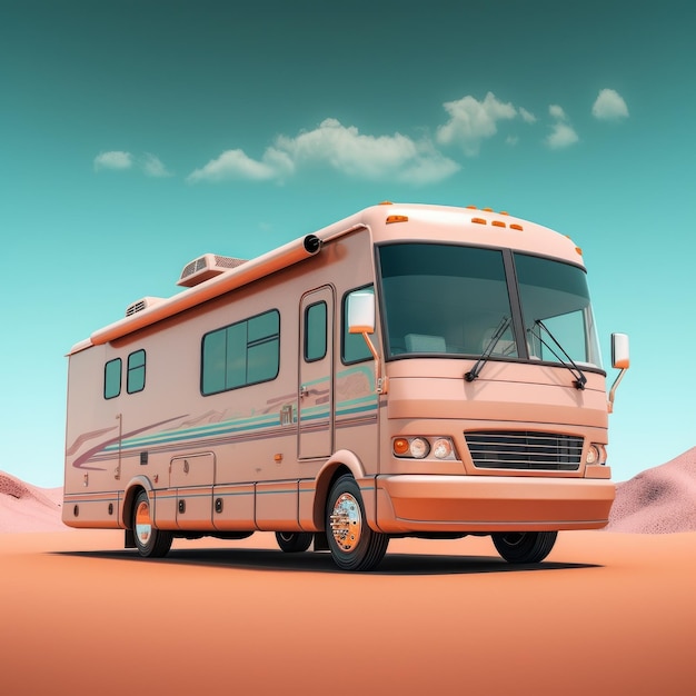 Awardwinning Advertising Photography Of Rv On Solid Background