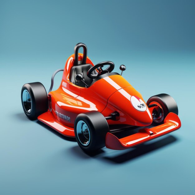 Awardwinning Gokart Photography On Solid Color Background