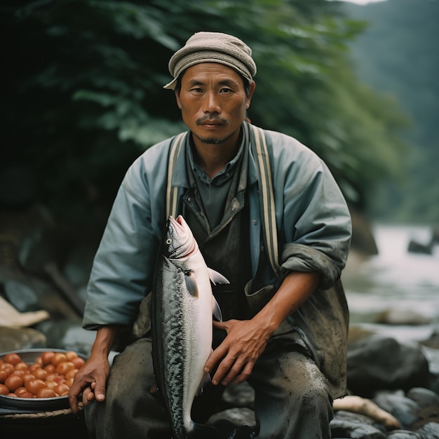 日本の漁師の賞を受賞した写真