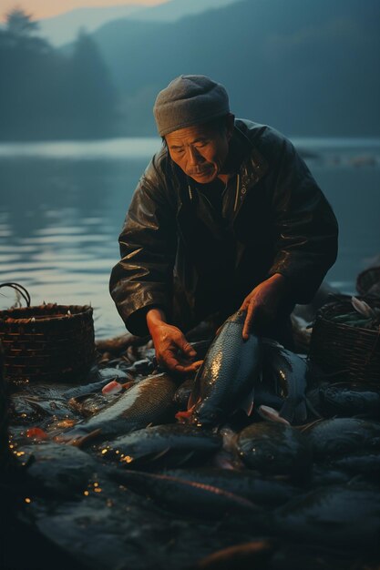 Awardwinning photo of a japanese fisherman