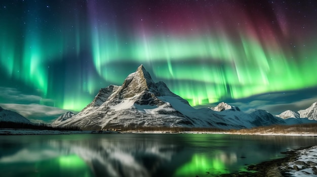 Awardwinning Photo Of Northern Lights Over Mountain