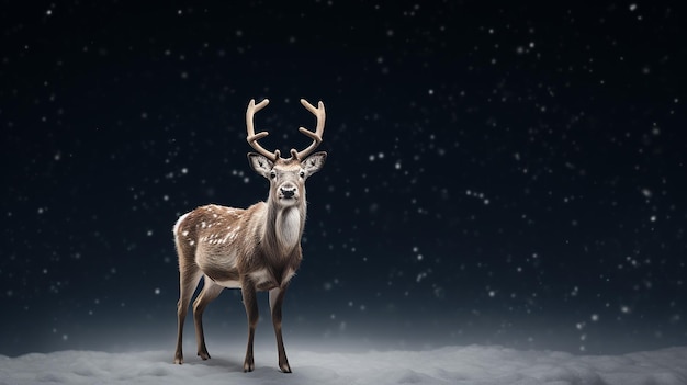 AwardWinning Reindeer and Stars on White Background