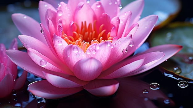 AwardWinning Studio Photograph of Pink Water Lily CloseUp
