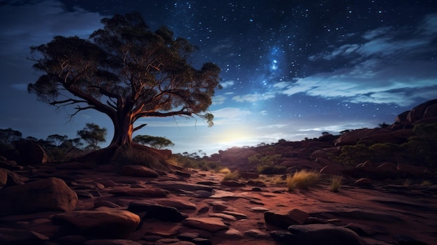 Awe_Inspiring Landscape Lit by the Milky Way in a National Park