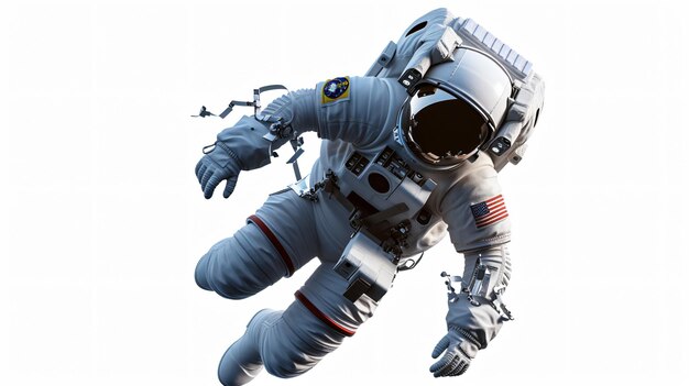 An aweinspiring 3D rendering of a courageous astronaut standing alone symbolizing resilience and exploration The intricate details and lifelike textures make this artwork truly captivatin