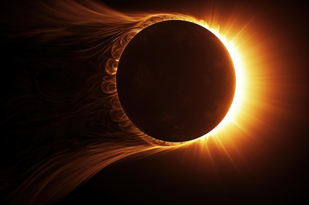 AweInspiring Solar Eclipse Phenomenon Generative AI