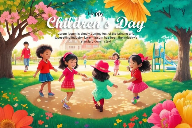 Photo awesome design for happy childrens day