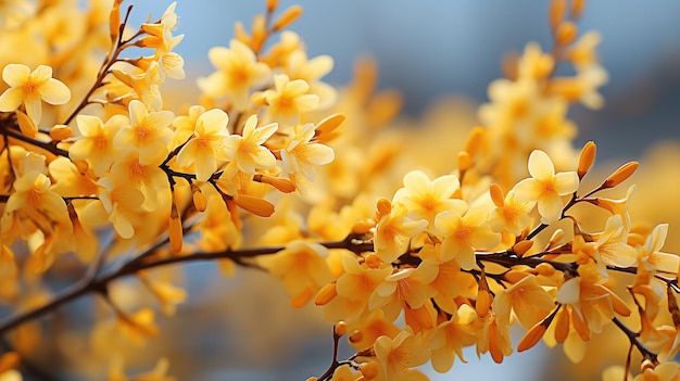 awesome forsythia flowers photo