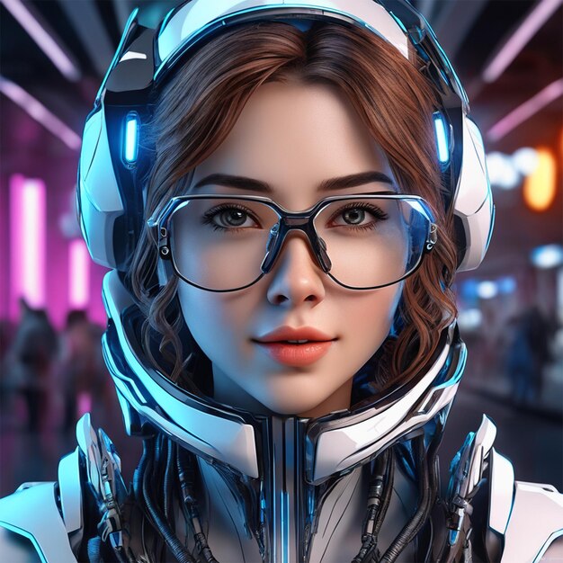 awesome illustration featured on freepik woman with smart glasses futuristic technology 3d uhd