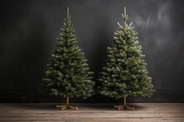 Photo awesome pack of decorative christmas trees