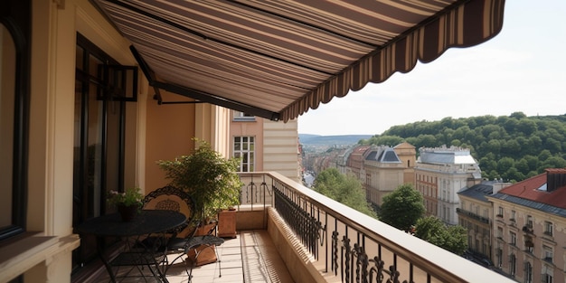 Awning in balcony