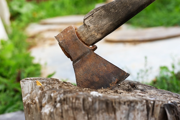 Ax in a log