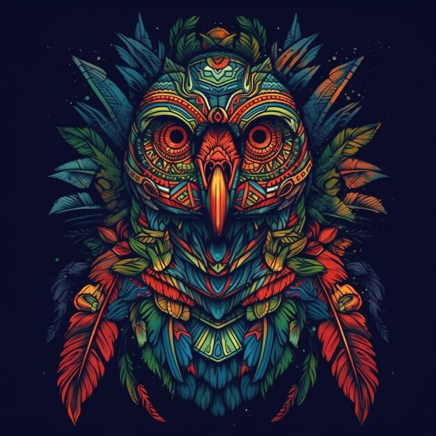 ayahuasca reis guacamaya tshirt vector