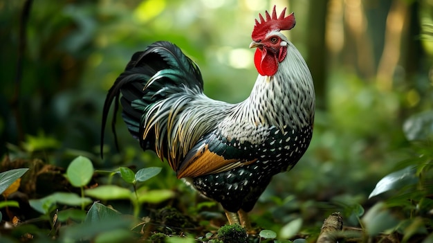 Ayam chemani is a rare decorative breed of chickens native to Indonesia Realistic