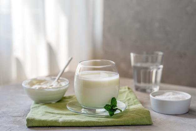Ayran is a popular refreshing Middle Eastern beverage made with yogurt, water and salt