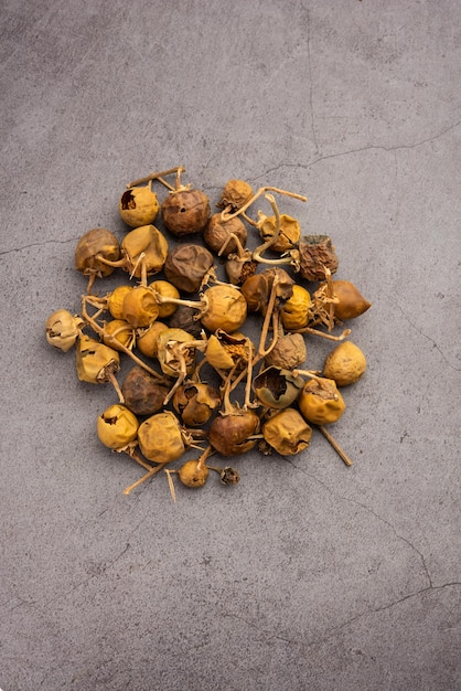 Ayurvedic Choti Kateli also known as Kantkari or Solanum Surattense dried and powder form