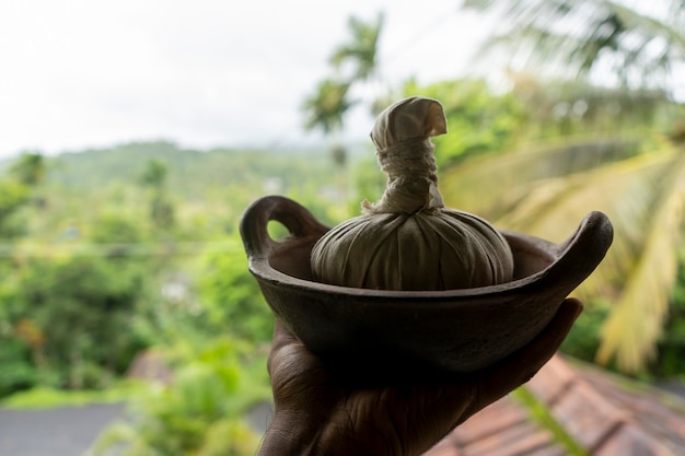 ayurvedic treatment kizhi in hand