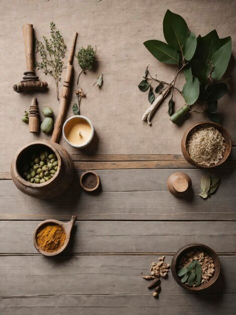 Foto ayurvedische achtergrond