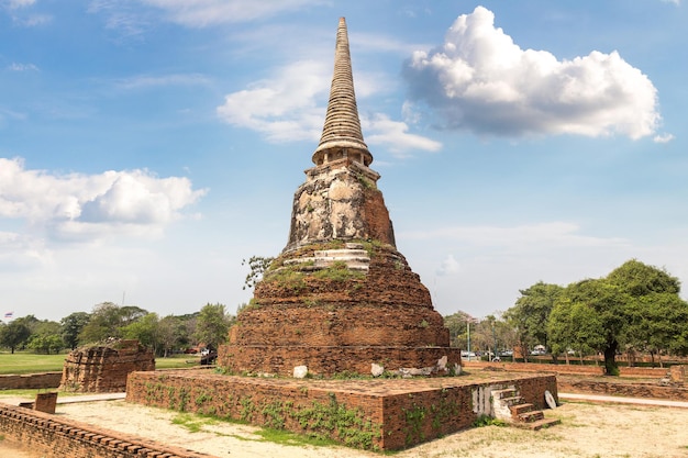 Исторический парк аюттхая в аюттхая, таиланд