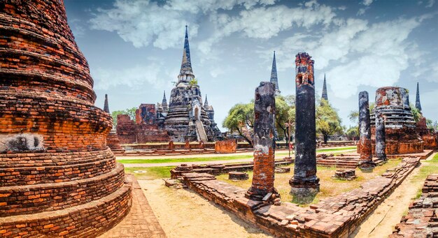 Ayutthaya thailand - ancient city and historical place. wat phra si sanphet