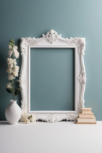 Azalea Allegro Artistry blank Frame Mockup with white empty space for placing your design