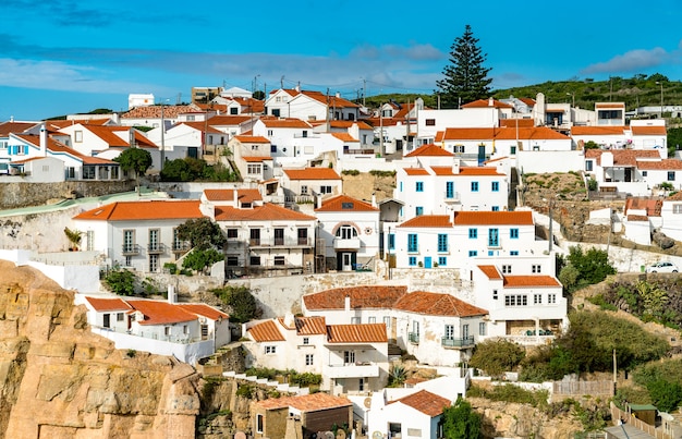 Azenhas do Mar town at the Atlantic ocean  in Portugal