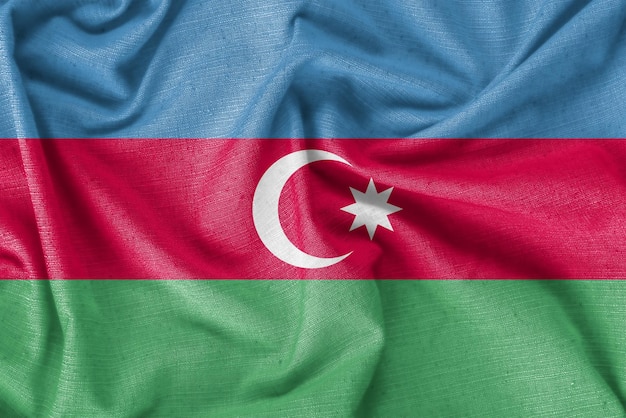 Azerbaijan country flag background realistic silk fabric