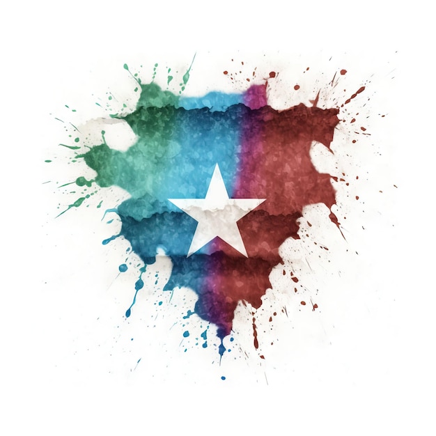 Azerbaijan flag splash effect Azerbaijan flag watercolor ai image on white background