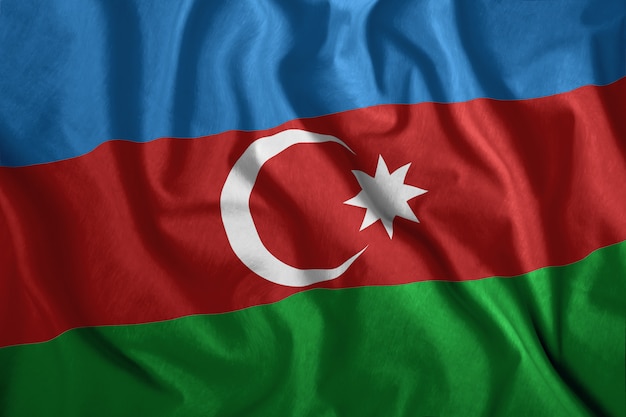 Photo the azerbaijani flag