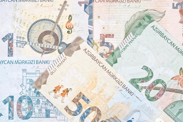 Photo azerbaijani manat - new series of banknotes