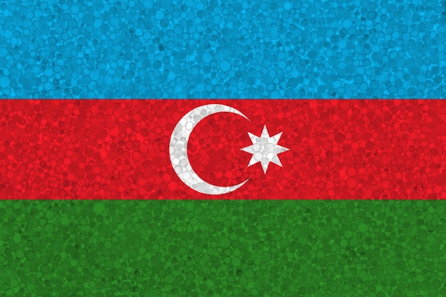 Azerbeidzjaanse vlag op piepschuimtextuur