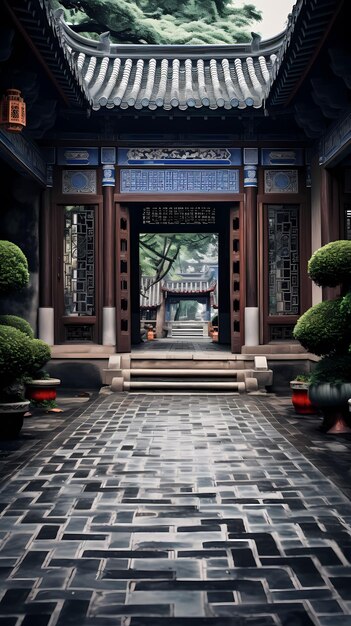 Foto aziatische chinese straat traditionele stad azië gelukkige cultuur china chinatown vakantie vector