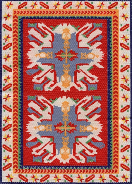 Aziatische en Midden-Oosterse traditionele stof ontwerp tapijt decoratie achtergrond