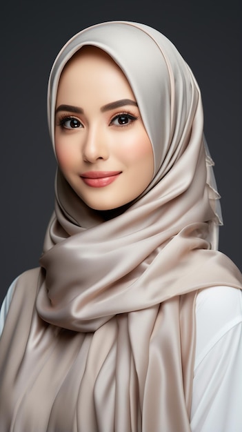 Aziatische hijab model portretfoto