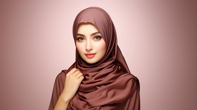 Aziatische hijab model portretfoto