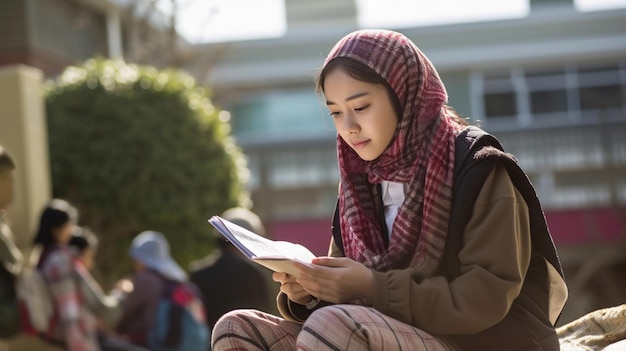 Aziatische meisjes studeren