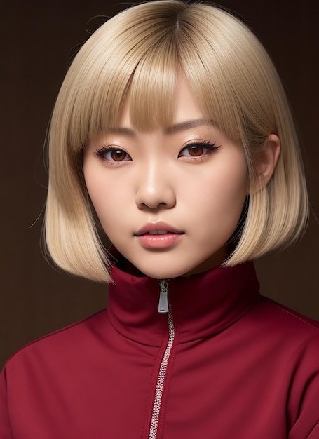 Aziatische schoonheid mode manga vrouw model foto ai gegenereerd