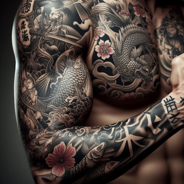 Aziatische tatoeage