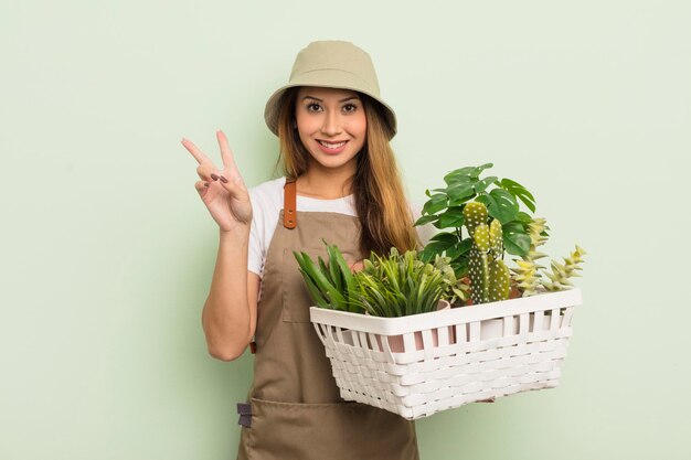 aziatische vrouw boer concept