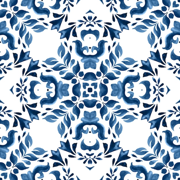 Azulejo indigo kleur Portugese stijl mediterrane mozaïek