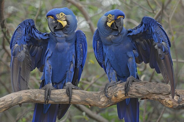 Foto azure admiration hyacinth macaws grandeur