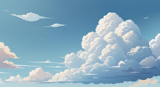 Azure Horizons Cloudscape Layers in Blue Stock Illustration