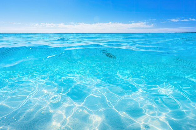 azure ocean under a midday sun