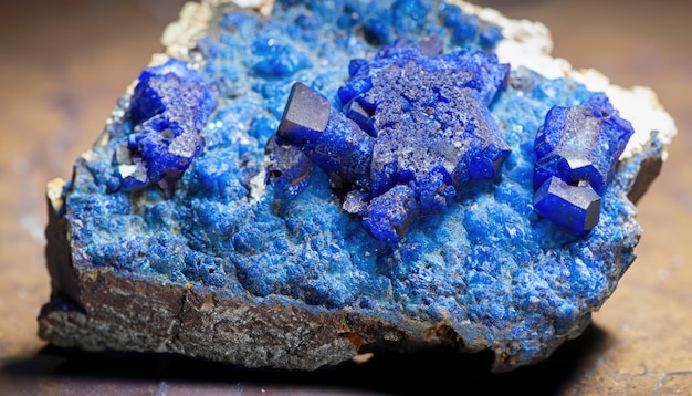 Азурит образец минерала каменная порода геология драгоценный камень кристалл